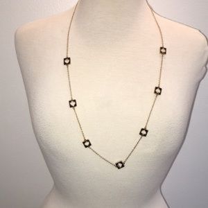 Kate spade black enamel necklace NWOT